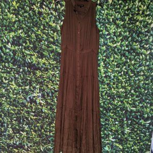 Olive Maxi Shirt Dress